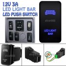 12V 3A LED LIGHT BAR Blue LED Push Switch For Toyota Tacoma Hilux Camry 4Runner