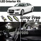 White LED Interior Light Package Kit For Audi A6 RS6 2012 2014 Error Free 10pc