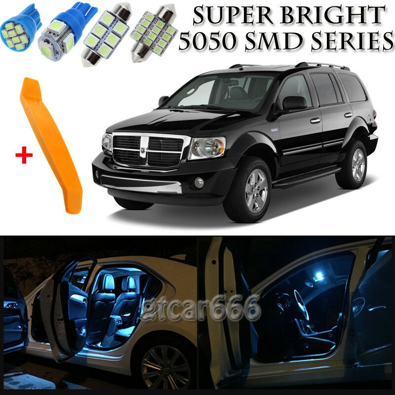 19 x Ice Blue Interior LED Lights Kit + TOOL For 2004 - 2009 Dodge Durango