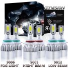 3 Pair LED Headlight Fog Light Bulb For 2013-2015 Ram 1500 2500 3500 w/Projector