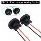 2Pcs 1156 Decoder Wiring Harness Female Socket Plug 7506 BA15S Turn Signal Light