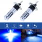 2x H1 15SMD High Power 3030 LED Driving Fog Light Daytime Running Bulbs Blue 10K
