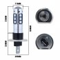 2x H1 15SMD High Power 3030 LED Driving Fog Light Daytime Running Bulbs Blue 10K