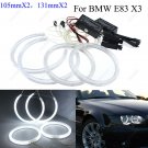 2x131mm + 2x105mm For BMW E83 X3 Angel Eyes CCFL Halo Ring Light Bulb White 6K