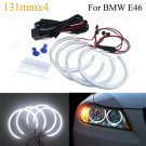 4Pcs 131MM White SMD Halo Ring Light LED Angel Eyes For BMW E36 E38 E39 E46 12V