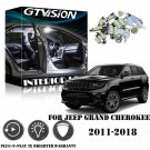 13Pcs Bright White LED Lights Interior Package Kit For 11-18 Jeep Grand Cherokee
