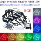 Remote Control 16-Color RGB Angel Eyes Halo Ring Light For Ford F-250 2005-2007