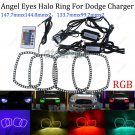 4Pcs RGB Wireless Angel Eye Halo Ring Headlight LED For Dodge Charger 2011-2014