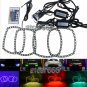 4Pcs RGB Wireless Angel Eye Halo Ring Headlight LED For Dodge Charger 2011-2014
