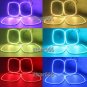 4Pcs RGB Wireless Angel Eye Halo Ring Headlight LED For Dodge Charger 2011-2014