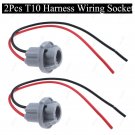 2x T10 Dashboard Light Bulb Extension Wire Harness Socket Connector For Car 12V