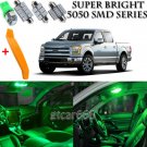 11 x Ultra Green Interior LED Lights Kit + TOOL For 2004-2015 Ford F150 F-150