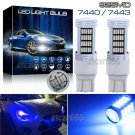 2 92-4014SMD 7443 7440 High Power Projector LED Parking Reverse Light Bulb Blue