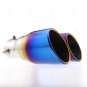 Universal Twin Exhaust Pipe Trim Tip Tail Muffler Stainless Steel Chrome 63mm
