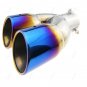 Universal Twin Exhaust Pipe Trim Tip Tail Muffler Stainless Steel Chrome 63mm