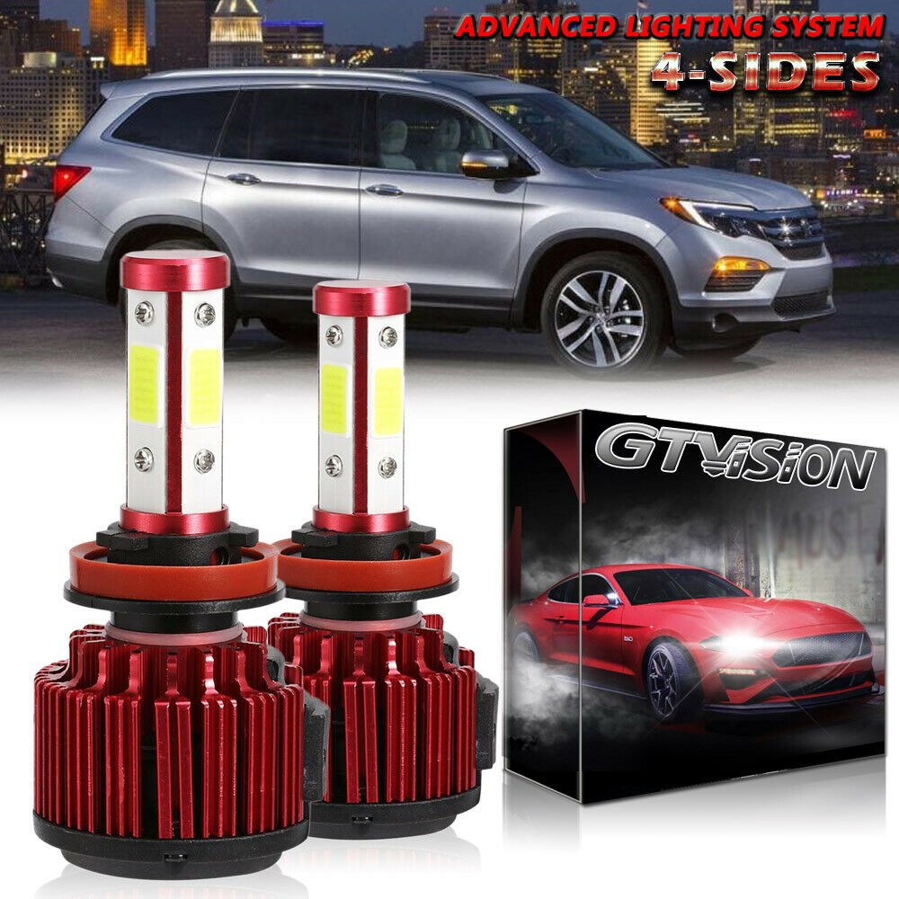 For 2003-2018 Honda Pilot LED Xenon Conversion KIT Headlight Hi/Low Fog Lights