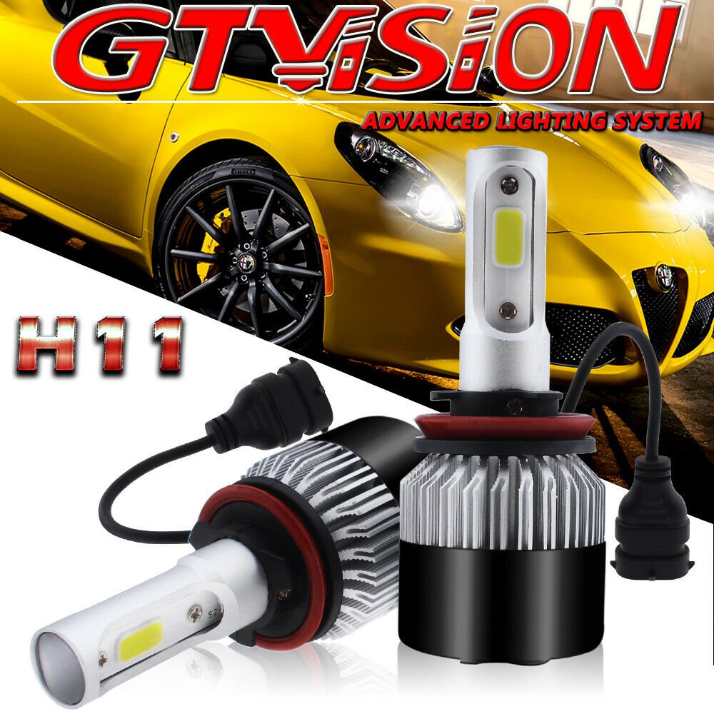 2x High Power H11 LED Headlight Conversion Kit Low Beam Bulb Super Bright 6000K