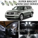 19x Xenon White LED Interior Lights Package kit For Infiniti QX56 QX80 2011-2016