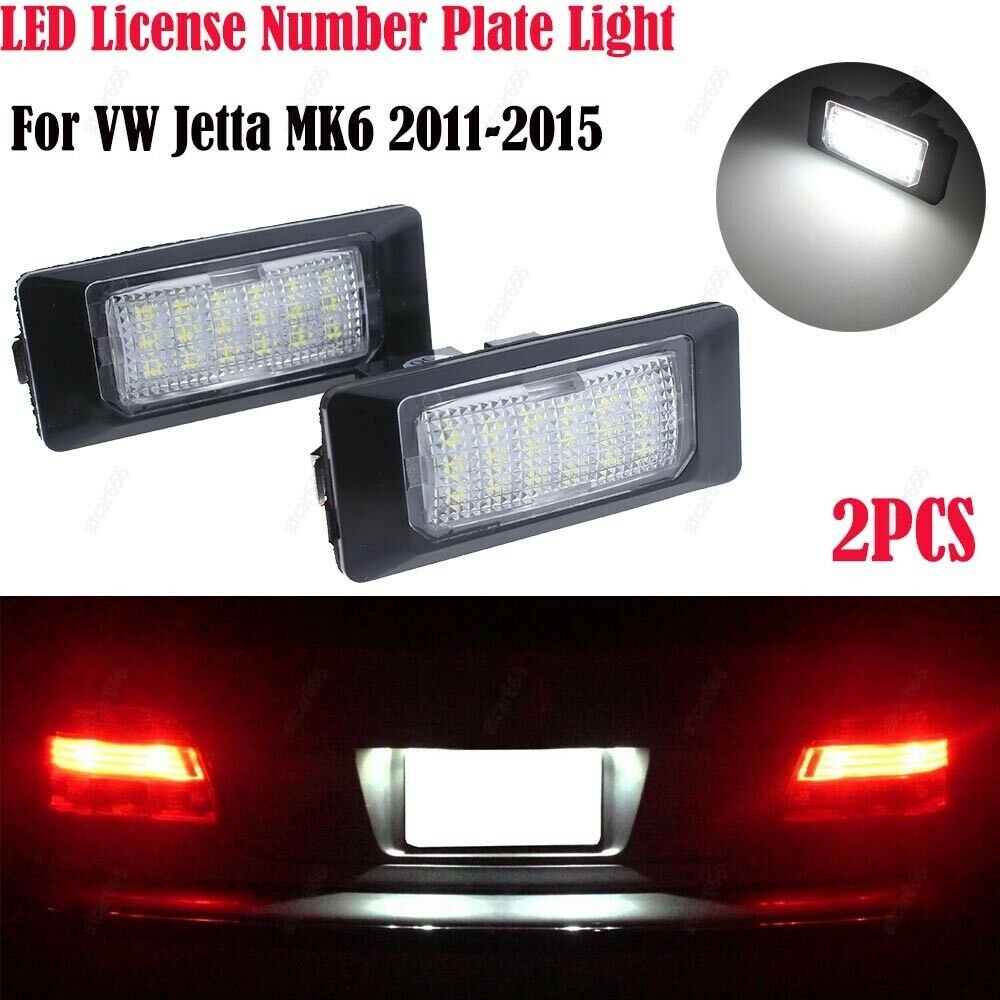 2X LED License Number Plate Light Lamp For VW Jetta MK6 Passat B7 NMS Touareg 2