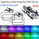 RGB Multi-Color LED Angel Eyes Halo Rings For 07-13 Chevy Silverado GMC Sierra