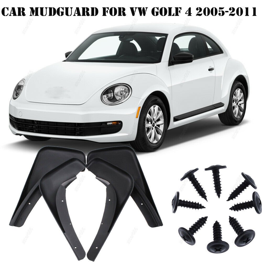4x Car Mud Flaps Splash Guard Fender Mudguard Fit For VW Golf 4 2005-2011 Black