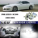 8Pcs Bright White Kit LED Interior Car Lights for 1992-2001 Lexus SC300 SC400