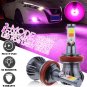 2x H11 H8 H9 LED Fog Light Bulbs Car Driving Lamp DRL Pink Purple w/ Flash Mode