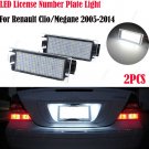2x LED Number License Plate Lights For Renault Clio Laguna Megane E4 Error Free
