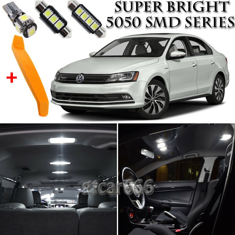 13x Canbus White Interior LED Lights Kit +TOOL For 2011-2017 Volkswagen VW Jetta
