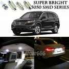 For Honda CRV 2007-2012 Xenon White LED Interior Light kit + License Light 10PCS