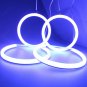 4Pcs 120mm RGB LED Cotton Angel Eye Halo Light Ring For BMW E30 E34 3 5 7 Series