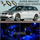 22x Bright SMD Blue LED Interior Light Package Kit For BMW E60 Touring 2004-2010
