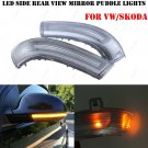 2x Rear view Mirror LED Turn Signal Indicator Light Lamps For VW MK5 GolF Passat