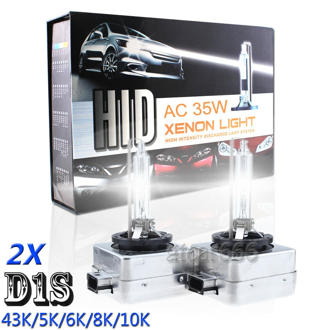 D1S Xenon HID Replace for Osram or Philips Headlight Bulbs High Low Beam Lights