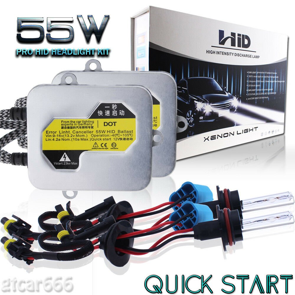55W QUICK START HID Xenon Kit H1 H3 H4 H7 H8 H10 H11 H13 9004 9005 9006 9007 880