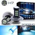 2X H7 30SMD Ice Blue High Power 3030 LED Fog Light Bulbs Car Driving Lamp DRL