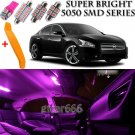 16 x Ultra PINK Interior LED Lights Kit + TOOL For 2009 - 2014 Nissan Maxima