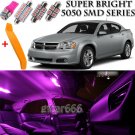 17 x Ultra PINK Interior LED Lights Kit + TOOL For 2008 - 2014 Dodge Avenger