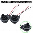 2x 3156 3155 LED Bulb Socket Harness Turn Signal Light Decoder Wire Plug Adapter