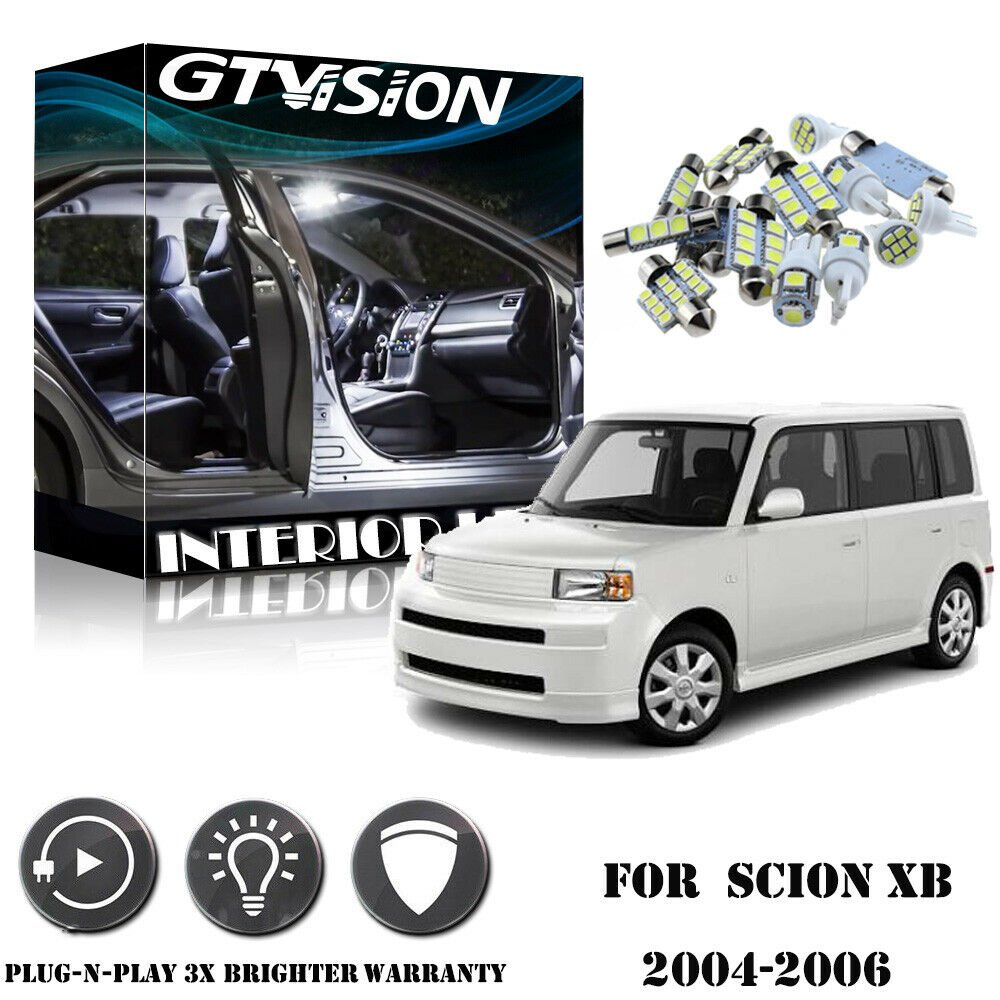 Super Bright White 6000K LED Lights Interior Package Kit For 2004-2006 Scion xB