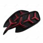 2x Red Lens Rear Bumper Reflector LED Tail Stop Brake Light For Honda Civic 2017