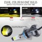 High Power 9006 HB4 LED Fog Light Bulb Dual Color Bright White Yellow Flash Mode