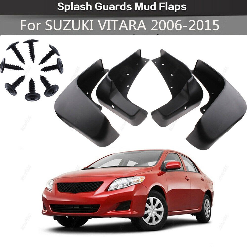 4x ABS Plastics Mud Flaps Fender Splash Guards For Suzuki Grand Vitara 2006-2015