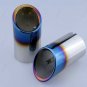 For Audi A4L Grilled Blue Chrome Stainless Steel Exhaust Tail Muffler Tip Pipe