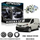 8pcs Bright White 6K LED Lights Interior Package Kit for Nissan NV200 2013-2016