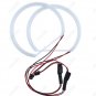 4X 131MM+146MM LED Cotton Light Angel Eye Halo Rings 6000K Lamp Kit For BMW E46