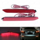 2x Red Lens Rear Bumper Reflector LED Tail Stop Brake Light For Lexus IS-F 2008