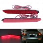 2x Red Lens Rear Bumper Reflector LED Tail Stop Brake Light For Lexus IS-F 2008