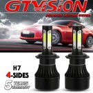 LED Headlight Kit H7 HID White Low Beam 4COB 1900W Bulb For VW Tiguan 2009-2019