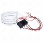 4x 131MM White 6000K Halo Ring Light Lamp LED Angel Eyes For BMW E36 E38 E39 E46